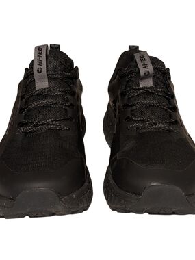 Hi-Tec Mens Trail Shoes Black Asphalt Size 11 Lace Up Athletic Sneakers